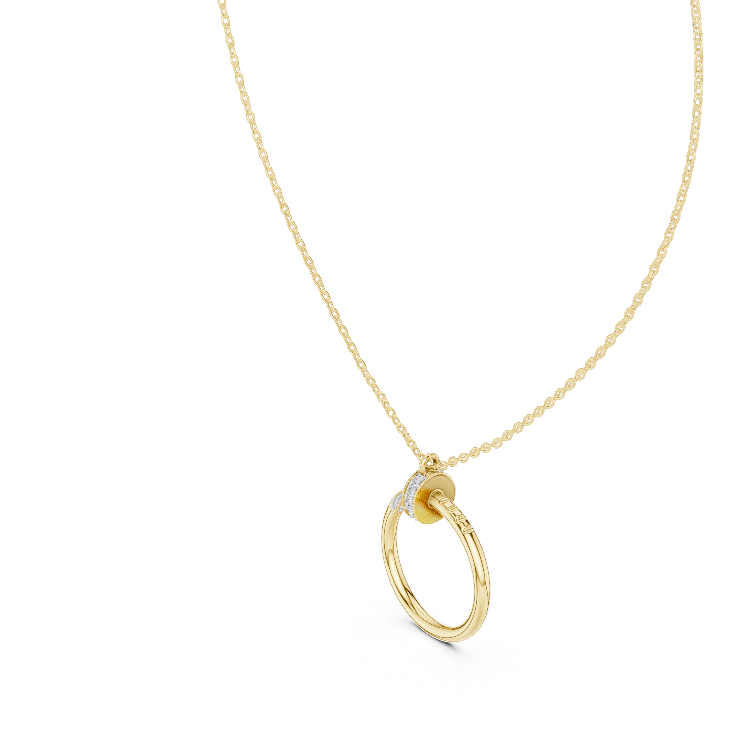 Nail Diamond Necklace