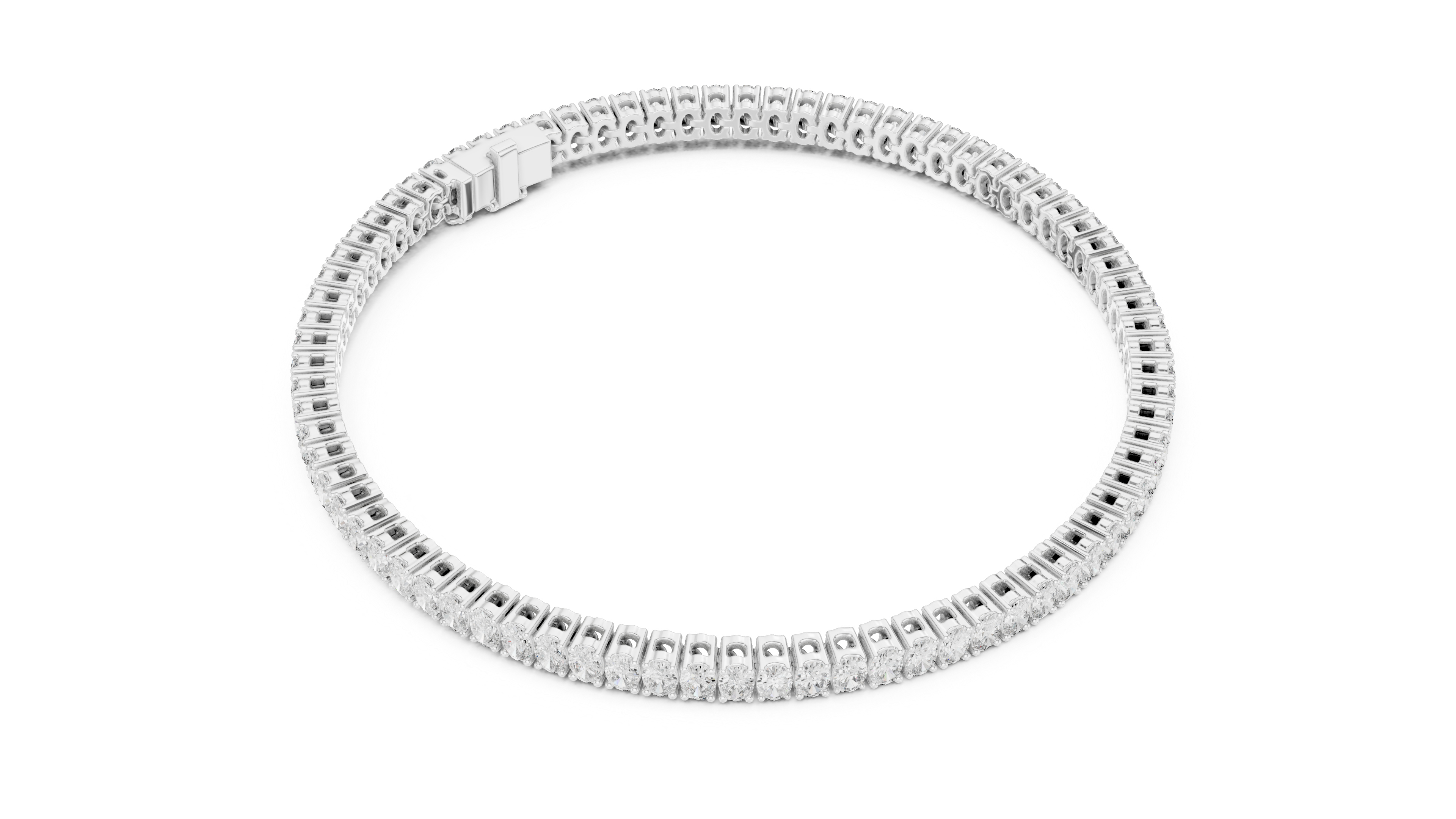 Classic 11.85 ct. Oval Diamond Tennis Bracelet
