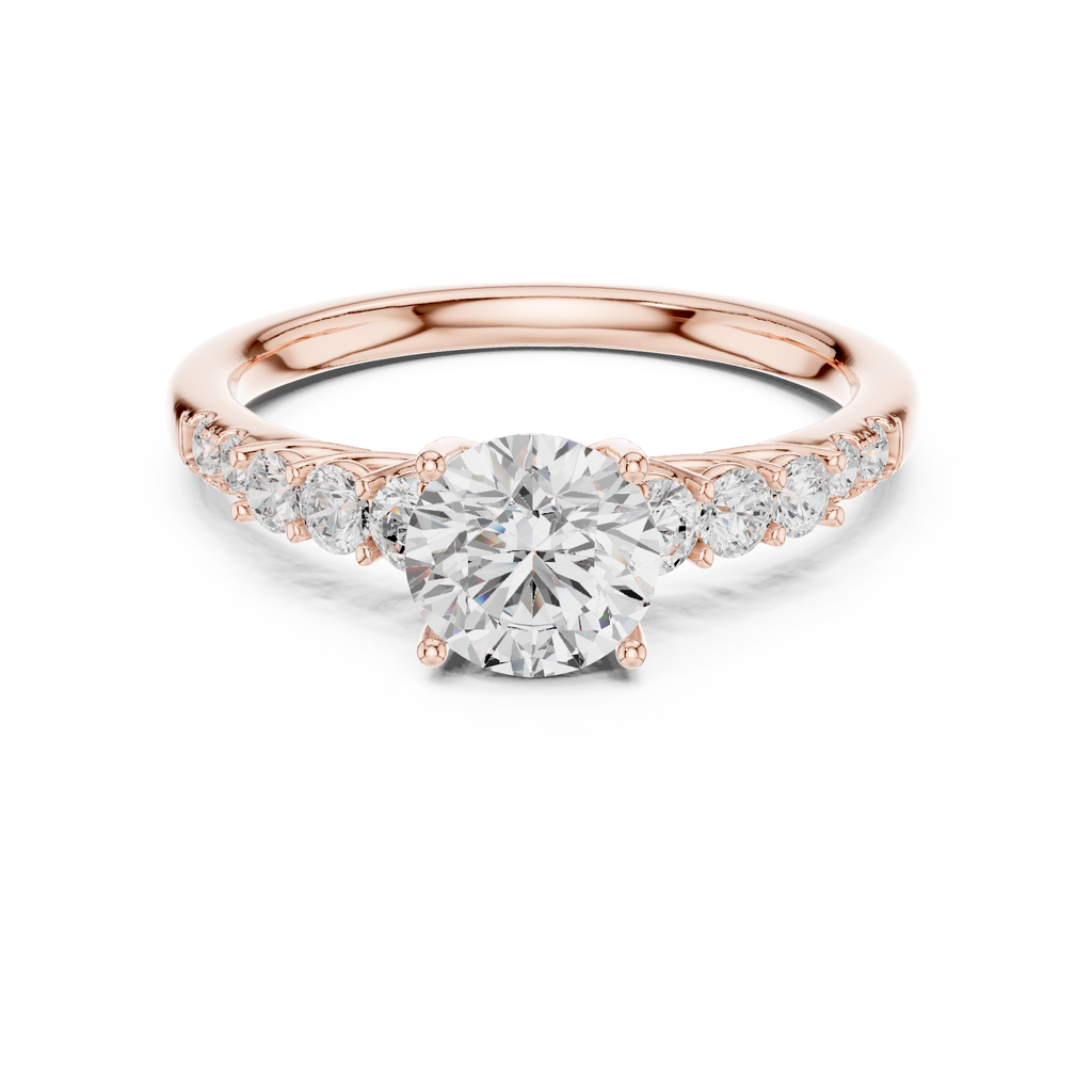 The Seraphina K14 Gold Graduating Diamond Solitaire Ring