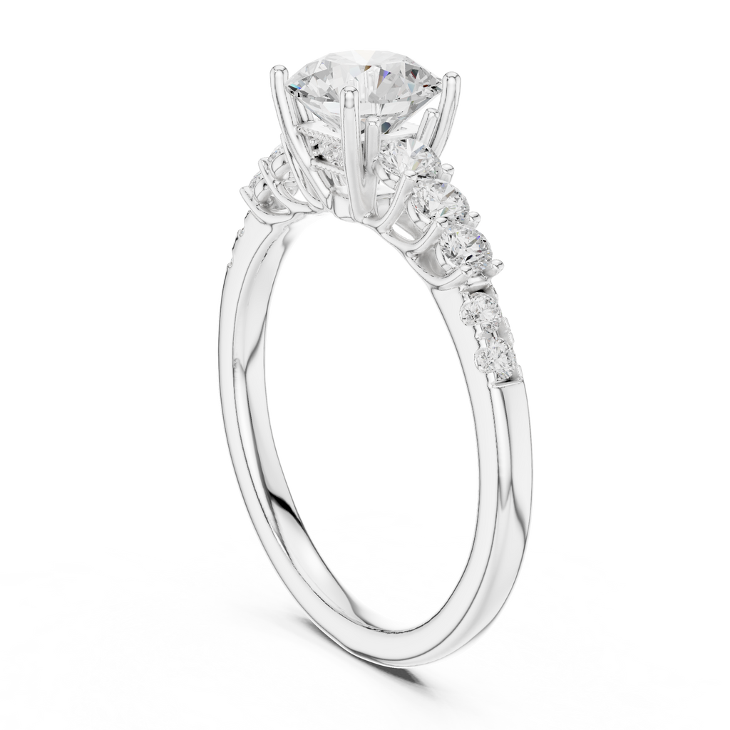 The Seraphina K14 Gold Graduating Diamond Solitaire Ring