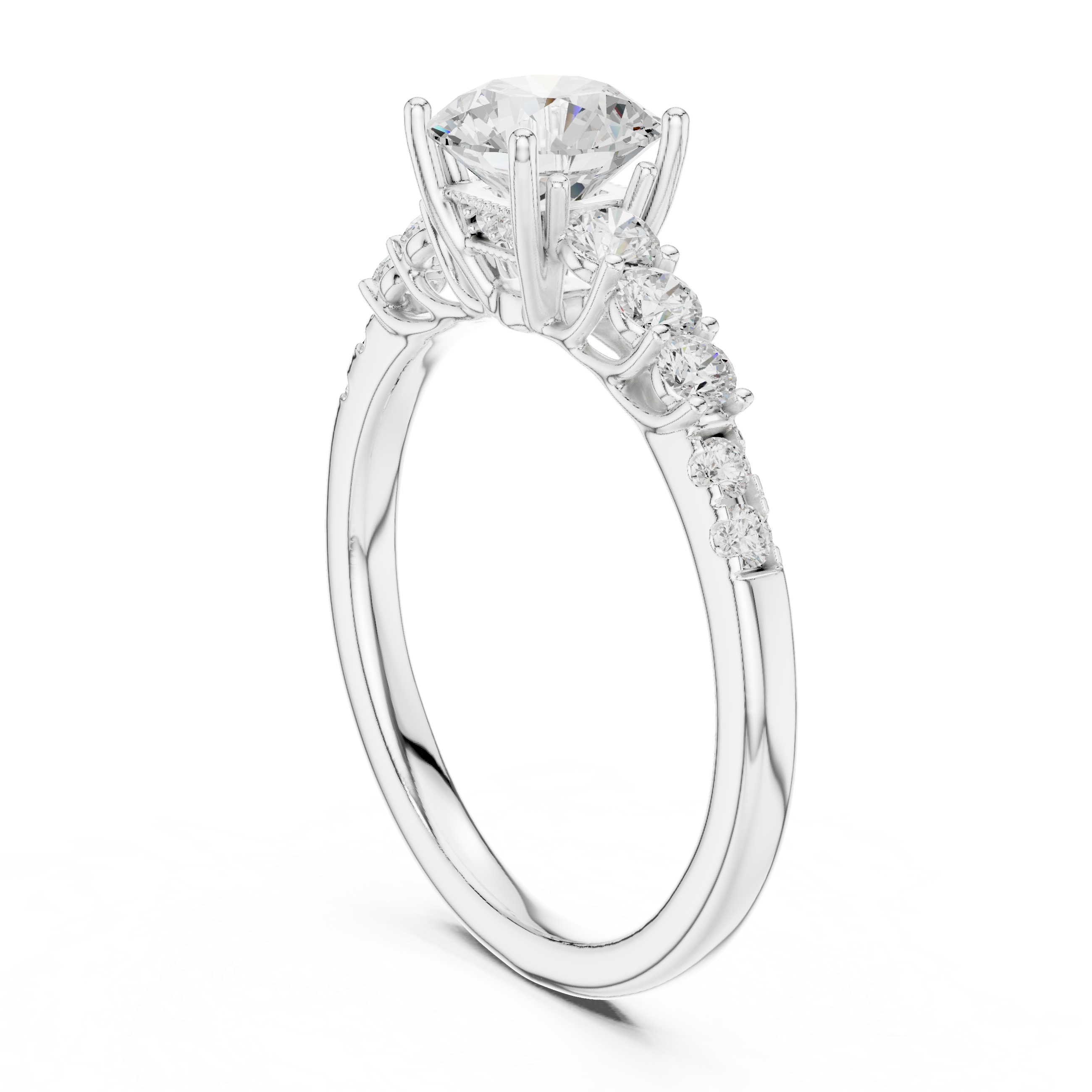 The Seraphina K14 Gold Graduating Diamond Solitaire Ring