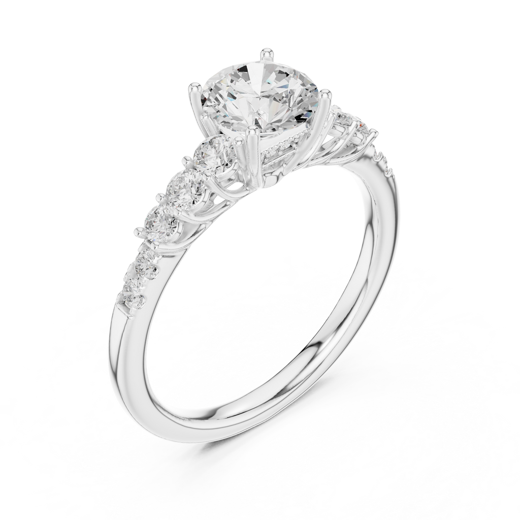 The Seraphina K14 Gold Graduating Diamond Solitaire Ring