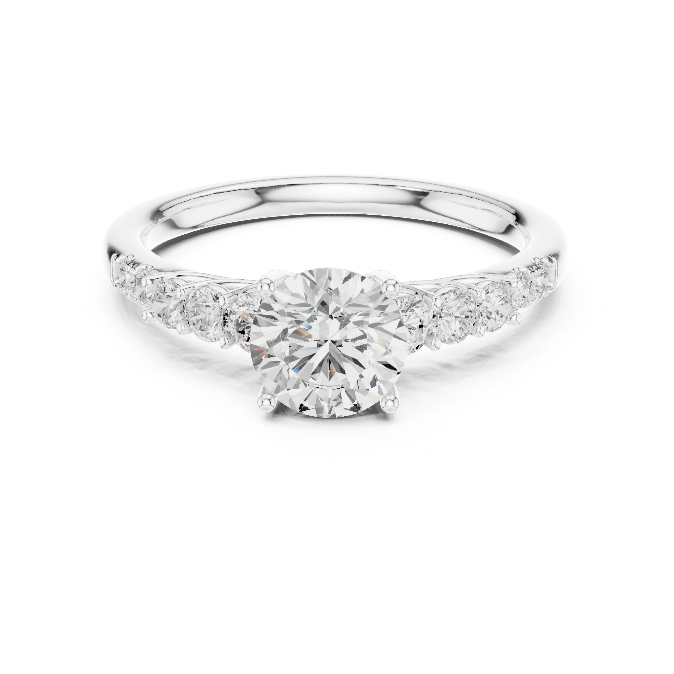 The Seraphina K14 Gold Graduating Diamond Solitaire Ring