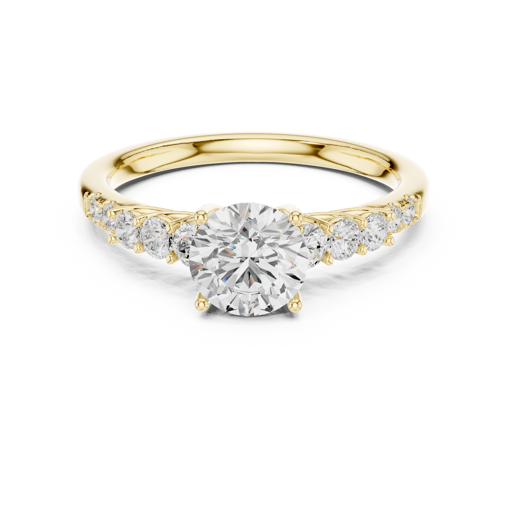 The Seraphina K14 Gold Graduating Diamond Solitaire Ring