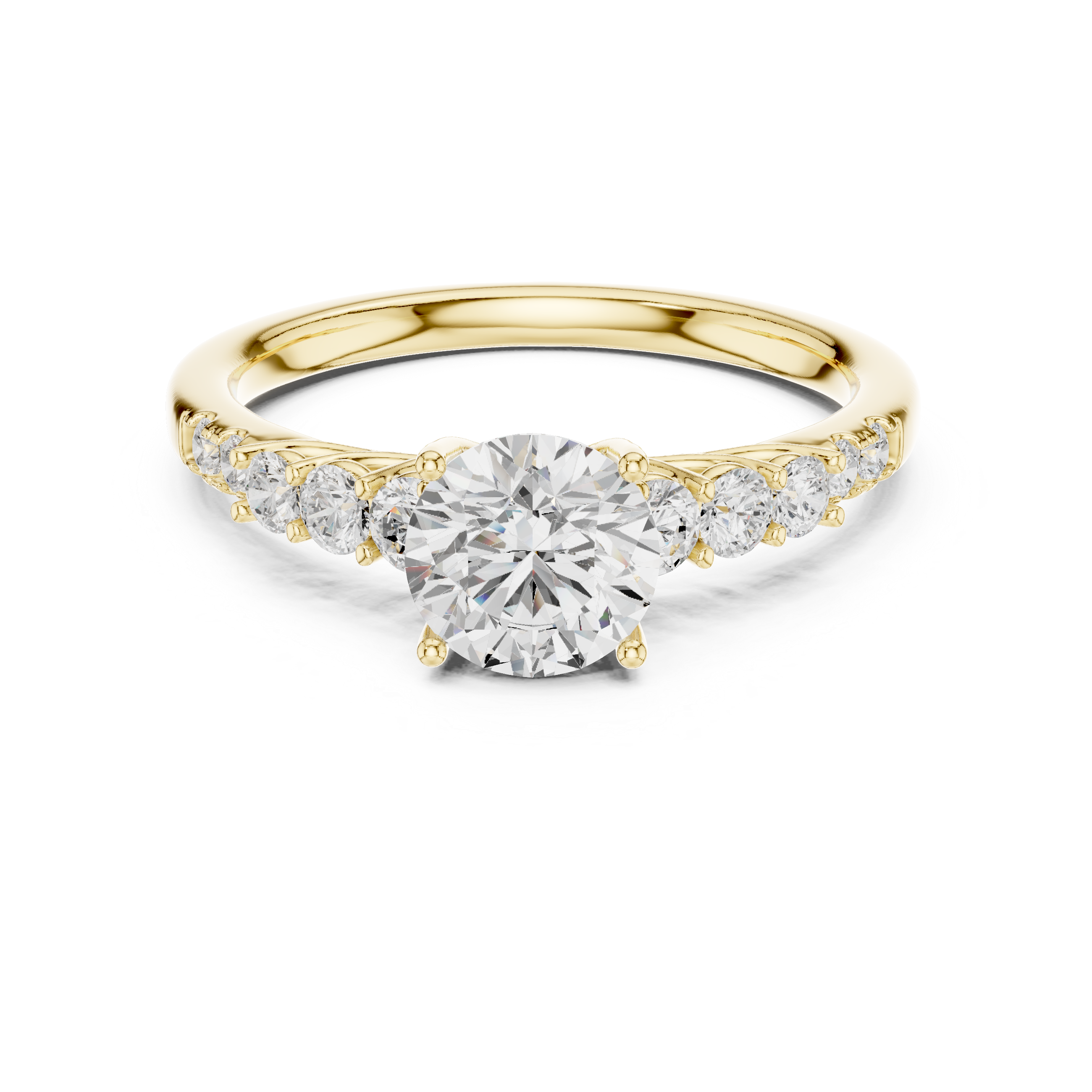 The Seraphina K14 Gold Graduating Diamond Solitaire Ring